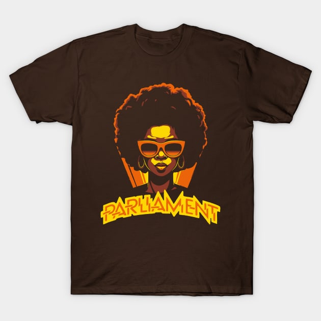 Retro Parliament Funkadelic Retro Afro Rock Music Satire T-Shirt by robotbasecamp